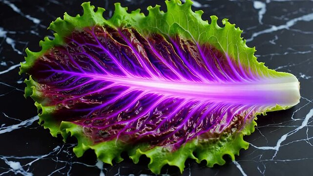 Dramatic Lettuce Transformation Under UV Light Time-Lapse