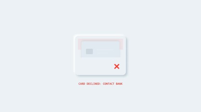 Animated of Digital Payment Declined
