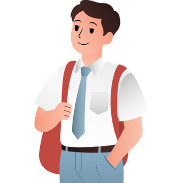 Indonesian Senior High School Uniform Illustration