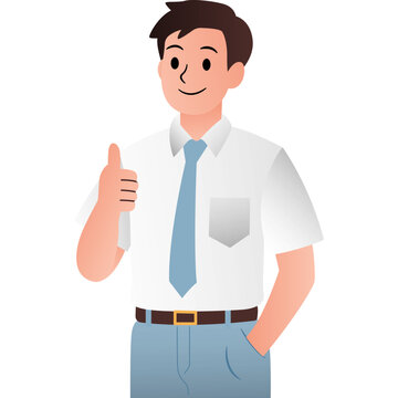 Indonesian Senior High School Uniform Illustration