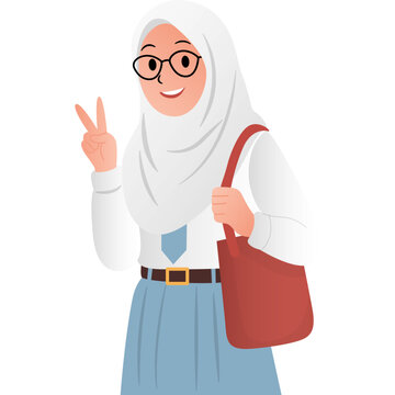 Indonesian Senior High School Uniform Illustration