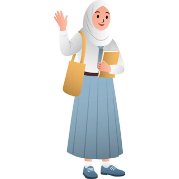 Indonesian Senior High School Uniform Illustration