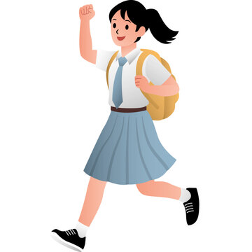 Indonesian Senior High School Uniform Illustration