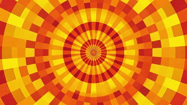 A vibrant abstract background with concentric geometric square patterns