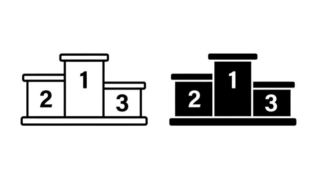 Podium for Champions: A visual representation of success, featuring a sports podium with numbered tiers for first, second, and third place winners, symbolizing competition and achievement.