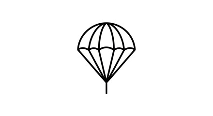 Parachute icon for skydiving and air transport © lowe