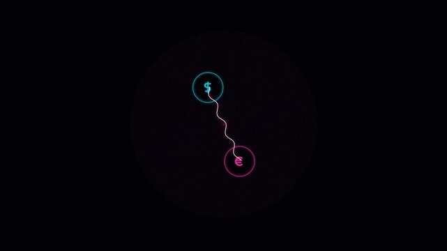 Animated of Dynamic Currency Exchange Vortex