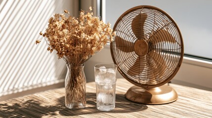 Obraz premium Summer heatwave concept representing climate crisis and environmental change.