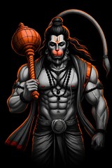 Fototapeta premium Lord hanuman ai genrated photo 