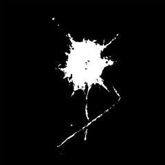 Obraz premium Grunge birds droppings black and white. Flat blots style vector illustration. Map. Abstract paint drop. 
