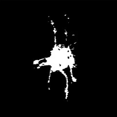 Obraz premium Grunge birds droppings black and white. Flat blots style vector illustration. Map. Abstract paint drop. 