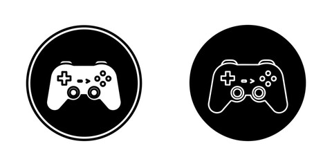 Video Game Controller Icons Set Simple Minimalist Gaming Pad Symbols for User Interface Design and Digital Media Apps © Opu Stock