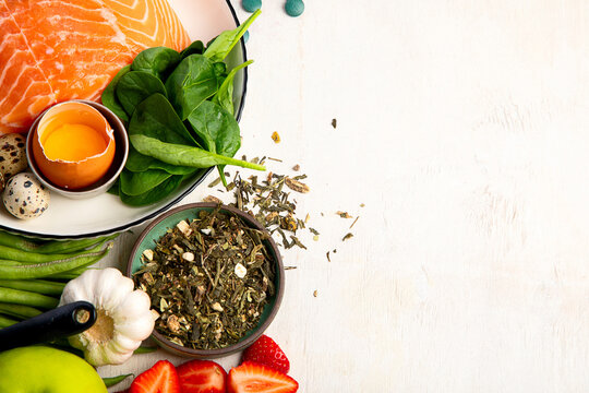 Beauty nutrition and anti-aging skincare concept.