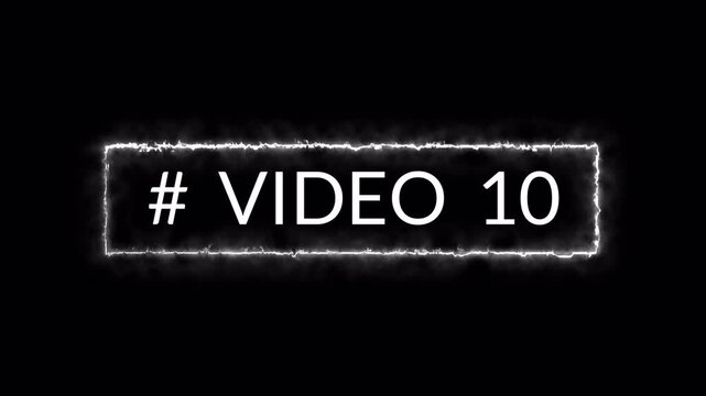video title number animation with saber effect in 4k.