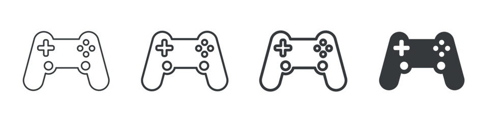 Joystick Different Icon Set Simple Style Collection  © Faizal