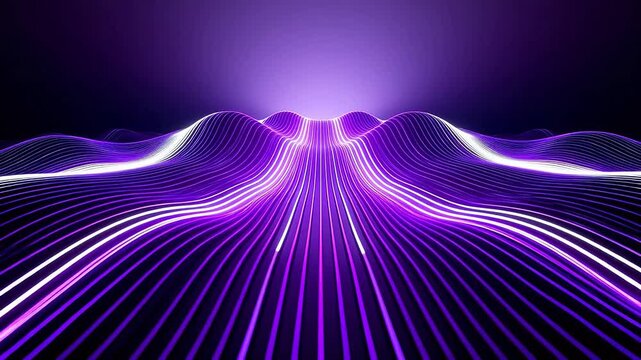 Abstract neon wave pattern