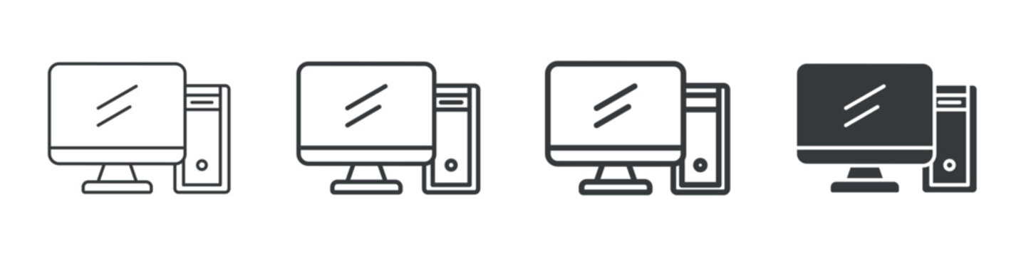 Desktop Different Icon Set Simple Style Collection 
