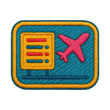PNG Embroidered travel badge illustration