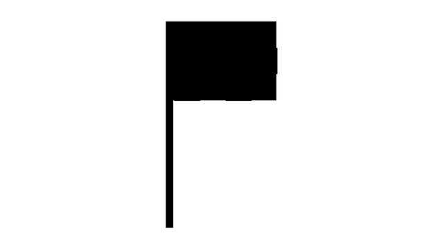 Simple vector illustration of an offside flag, minimalist line icon on clean background, flat design, scalable graphic for sports and referee themes