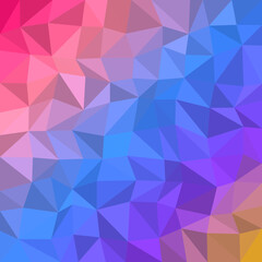 Fototapeta premium Candy Low Poly Triangle Geometric Abstract Background Mosaic