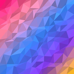 Fototapeta premium Candy Low Poly Triangle Geometric Abstract Background Mosaic