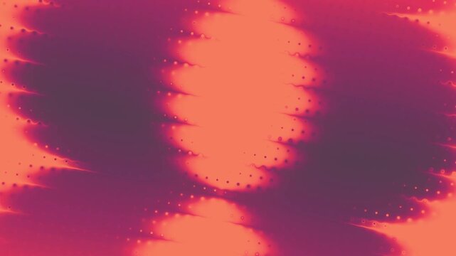 Seamless 3D animation. Abstract organic waves with coral and purple gradient, liquid plasma effect, and halftone dots. Futuristic loop for modern digital projects and VJ sets