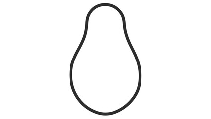 Minimalist papaya vector icon illustration with clean lines and flat design. Simple tropical fruit shape symbol for food, nutrition, and healthy lifestyle digital interfaces.