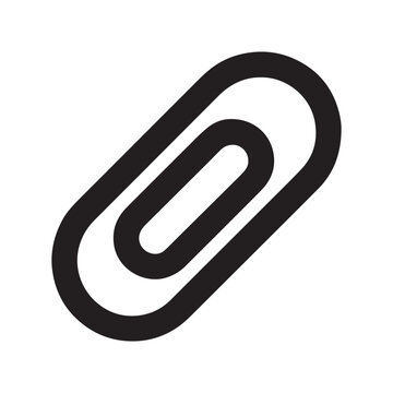 Paperclip attachment icon for document management and office digital interface with paperclip, attachment