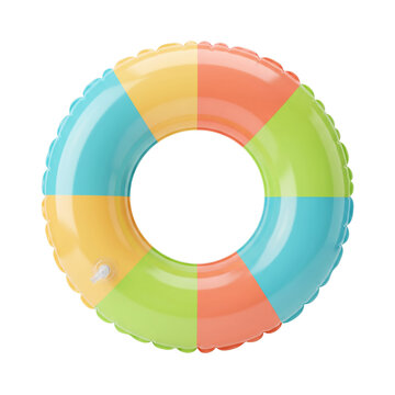 Inflatable colorful swim ring pool float toy