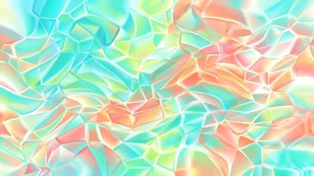 Abstract background with soft pastel geometric crystal shapes pattern