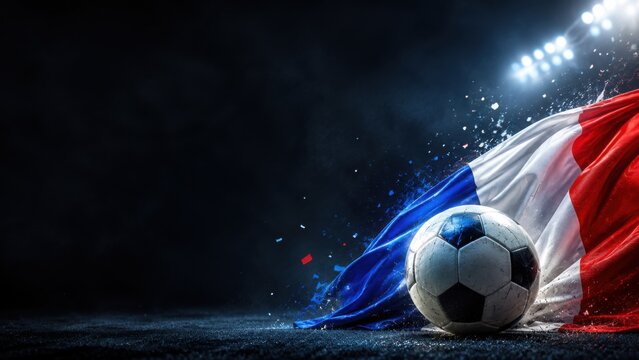 Soccer ball with France flag
