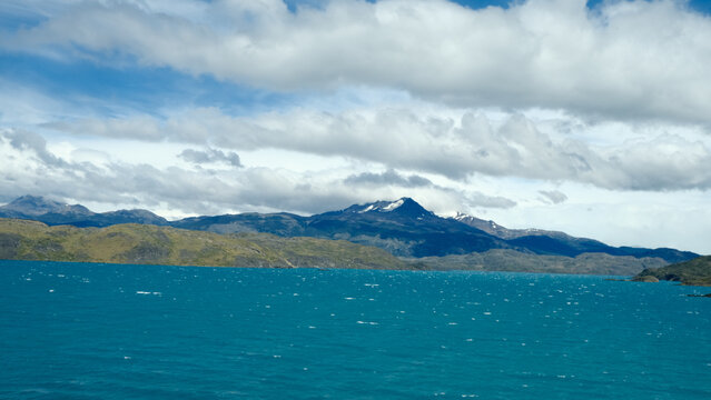 Scenic view of Torres del Paine National Park in Patagonia, Chile