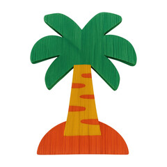 Obraz premium PNG Colorful tropical palm tree illustration.