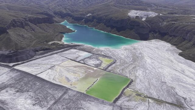 Drone Footage of Cayirhan Thermal Power Plant in Nallihan Ankara Turkey Showing Industrial Energy Infrastructure and Cooling Towers