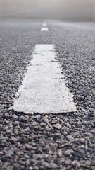 Fototapeta premium Road Perspective with White Center Line