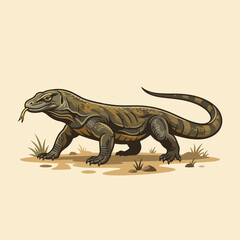 Fototapeta premium Ilustrasi_vektor_komodo_simpel_202606280643 (3)
