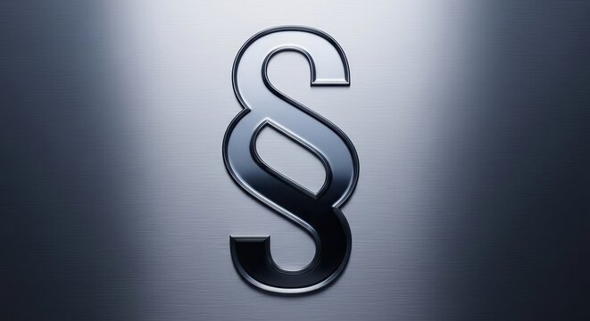 A large shiny paragraph symbol glows brightly on a dark background