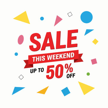 Extra Savings Promotion Banner with Bright Abstract Shapes