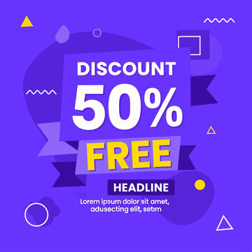 Eye Catching Discount Sale Poster with Stylish Layout