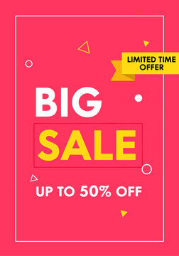 Exclusive Offer Poster Featuring Stylish Geometric Decorations