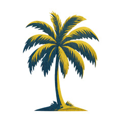 Obraz premium PNG Tropical palm tree illustration