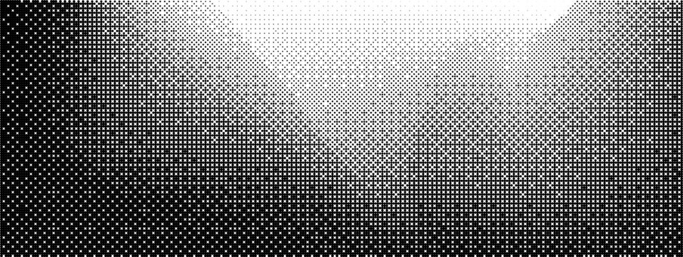 Bg pixel bit with bitmap dither and black pattern for game gradient background. 8 square overlay and vignette geometry with computer horizontal and halftone corner illustration. Video blend and tone