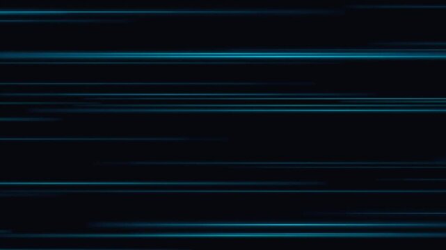 Abstract blue glowing horizontal lines on a dark background