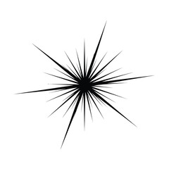 Fototapeta premium Black Starburst Shape Design Element.