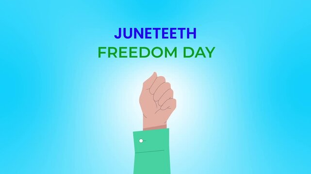 Juneteeth Freedom Day Animation HD On Alpha