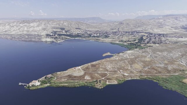 Drone Footage of Juliopolis Necropolis in Cayirhan Nallihan Ankara Turkey Showing Roman Byzantine Tombs and Archaeological Terrain