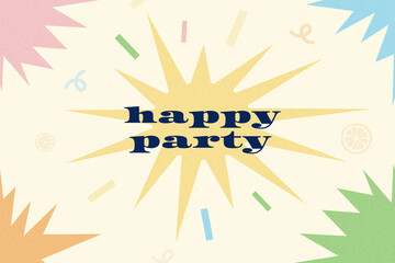 Fototapeta premium Happy birthday party with colorful decorations and fun activities for everyone