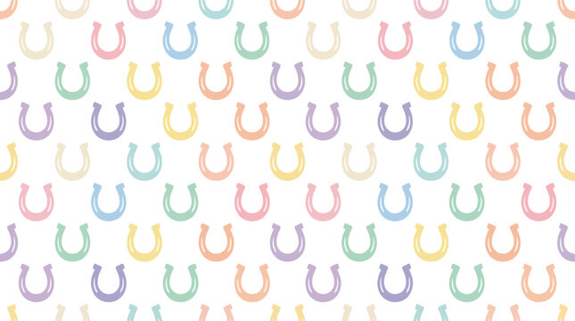 Pastel Horseshoe Pattern Background