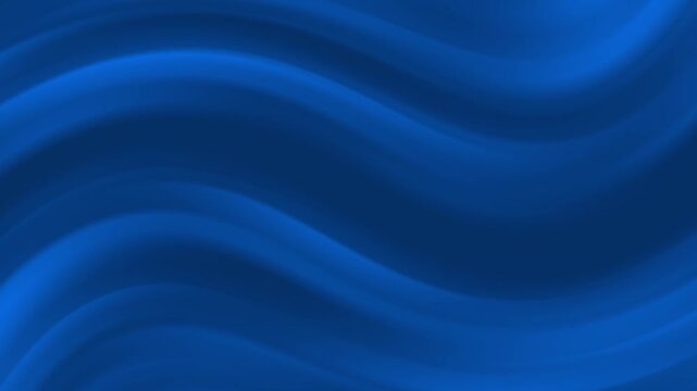 Smooth flowing blue silk fabric with ripples and soft shadows that create a deep, vibrant, and dark waves effect. Suitable for fashion or luxury brand backgrounds.