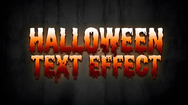 Halloween text effect dripping blood typography for spooky designs